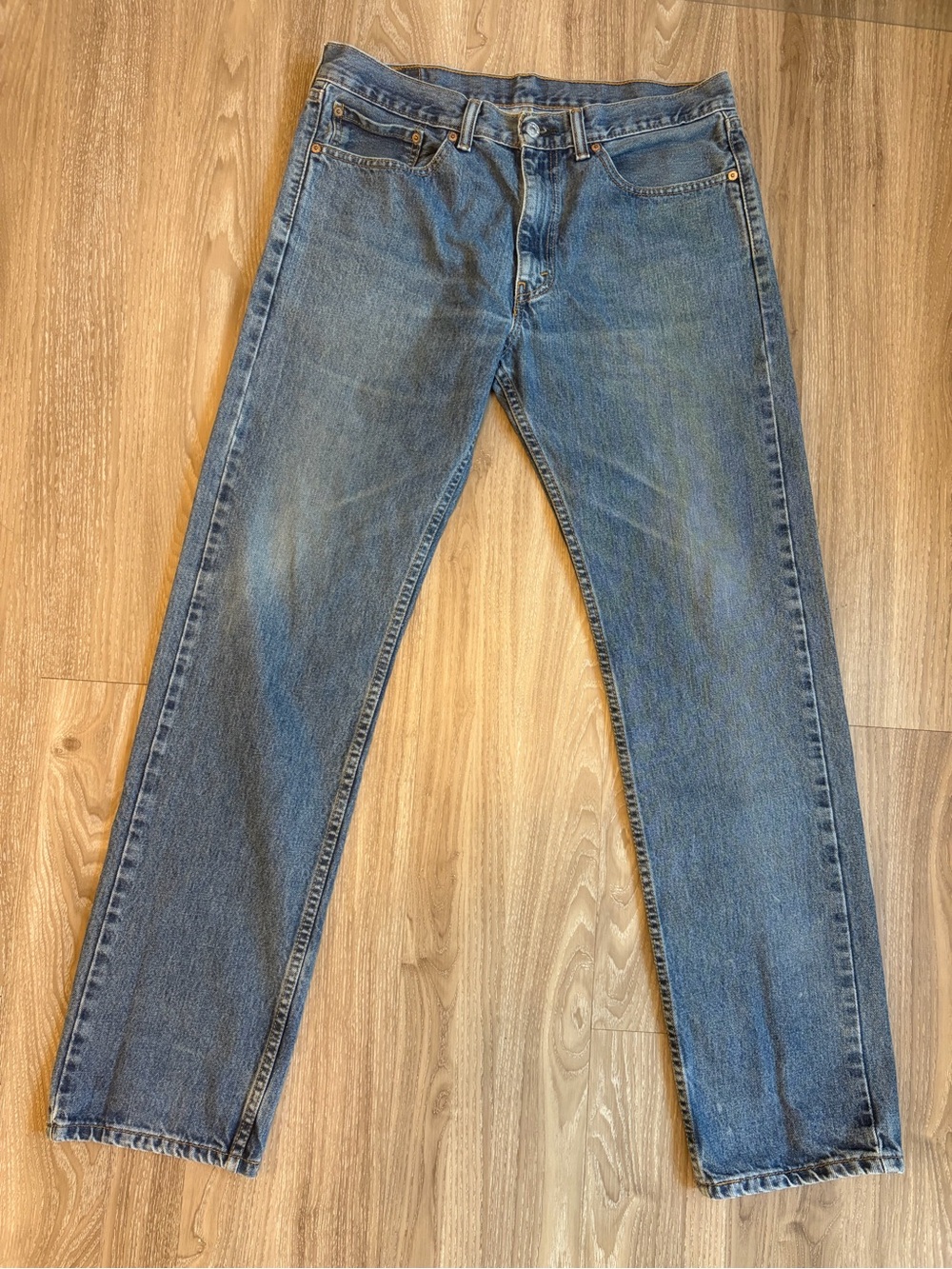 Levi's Men's Straight Jeans - Faded Blue 505 Denim 34x34 100% cotton